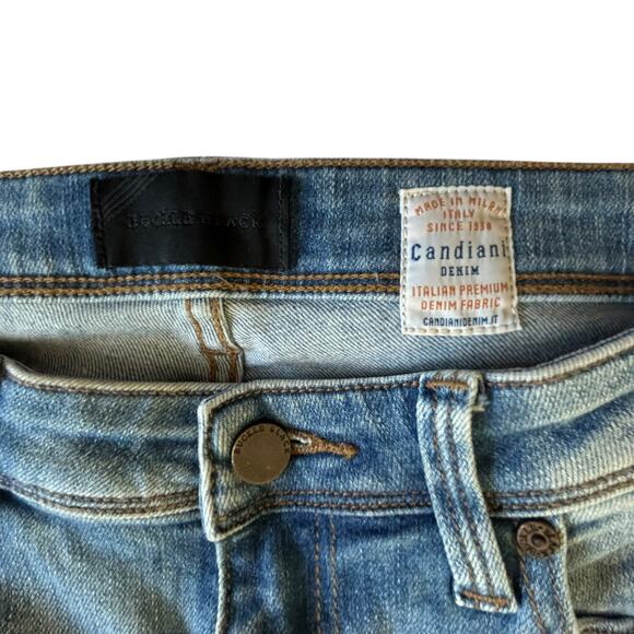 Buckle Black Light Wash Ankle Skinny Jeans Distressed Y2K Denim Women's‎ 28 - Picture 2 of 8